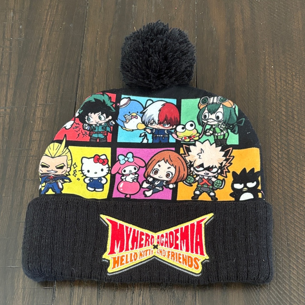 My Hero Academia x Hello Kitty Black Beanie
